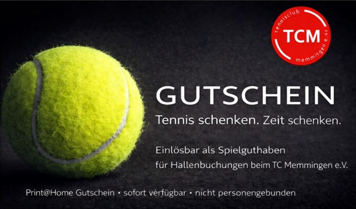 Tenniszeit verschenken – Gutscheine für die Hallensaison 2026/2027